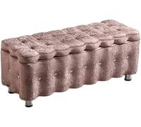 Taburete otomano multifuncional de almacenamiento para tienda de ropa, vestidor y dormitorio, diseño rectangular con cubierta de forro polar de hielo para cambiar zapatos y asientos adicionales