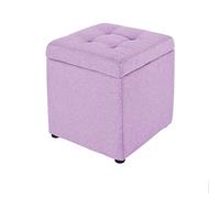 Taburete otomano para sofá, taburete de almacenamiento, multifuncional, cuadrado, marco de madera, reposapiés con memoria, moda, simple, dormitorio, decoración otomana, taburete para zapatos (púrpura)