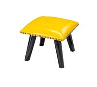 Taburete otomano, pequeño reposapiés cuadrado para sala de estar, reposapiés de cuero versátil con patas para sofá, fácil de mover e ideal para relajarse