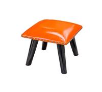 Taburete otomano, pequeño reposapiés cuadrado para sala de estar, reposapiés de cuero versátil con patas para sofá, fácil de mover e ideal para relajarse