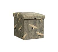 Taburete otomano plegable con tapa, asiento y reposapiés versátiles para sala de estar, dormitorio, oficina, ahorro de espacio y solución de decoración elegante