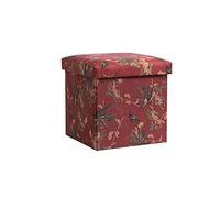 Taburete otomano plegable con tapa, reposapiés multifuncional y asiento para sala de estar, dormitorio, oficina, solución de almacenamiento que ahorra espacio, decoración elegante del hogar