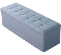 Taburete otomano plegable de metal para almacenamiento de cama, sala de estar, entrada, color morado, 90 x 40 x 40 cm, solución de almacenamiento elegante y funcional