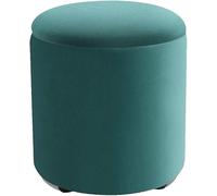 Taburete otomano redondo de madera de esponja de alta elasticidad, taburete de almacenamiento para el hogar, diseño de perfil bajo, ideal para espacios pequeños, versátil