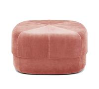 Taburete otomano redondo de terciopelo para sala de estar y dormitorio, reposapiés acolchado suave con asiento adicional, color azul claro, 40 x 40 x 46 cm, gran mesa de café, opción de color arena de