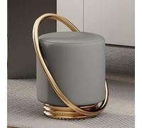 Taburete otomano redondo giratorio, taburete multifuncional para maquillaje con base giratoria para dormitorio y sala de estar, taburete para el hogar