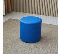 Taburete otomano redondo, puf de piel sintética suave para entrada, asiento y reposapiés adicionales, diseño impermeable, ideal para decoración del hogar