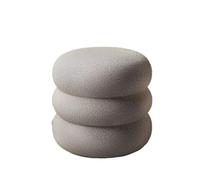 Taburete otomano redondo - Reposapiés moderno y silla de tocador para sala de estar, dormitorio y sala de maquillaje, asiento acolchado suave