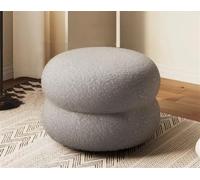 Taburete otomano redondo - Reposapiés moderno y silla de tocador para sala de estar, dormitorio y sala de maquillaje, asiento acolchado suave