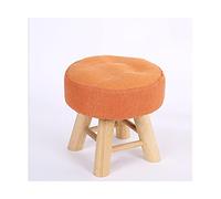 Taburete otomano Reposapiés de madera maciza Asiento de tela Sofá Reposapiés otomano Taburete para cambiar zapatos Reposapiés lindo Decoración de moda Taburete para zapatos para dormitorio en casa (na