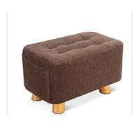 Taburete otomano Reposapiés de madera maciza y taburete para cambiar zapatos Banco cuadrado Taburete bajo de madera maciza Silla Sofá moderno y creativo Reposapiés Taburete para zapatos (marrón)