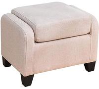 Taburete otomano, reposapiés otomano, taburete para tocador, sofá, taburete de tela de madera maciza, banco de zapatos, taburete creativo para el hogar, 60 x 40 x 40 cm, asiento