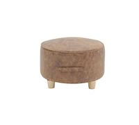 Taburete otomano Sofá Taburete de cuero Cambiar zapatos Reposapiés Mesa de centro Reposapiés Banco pequeño de moda Otomano Sala de estar Dormitorio Taburete para zapatos (marrón claro pequeño)