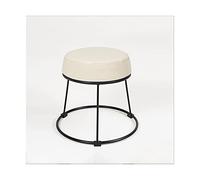 Taburete otomano Taburete con asiento suave Taburete pequeño con acento otomano Taburete de comedor Taburete con patas de hierro y metal Taburete de tocador Taburete para zapatos para sala de estar (b