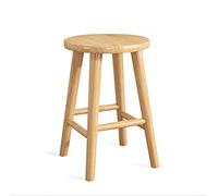 Taburete Otomano Taburete de Madera Maciza Taburete de Madera Redondo pequeño para el hogar Taburete de Bar de Cocina de Madera de Estilo Minimalista Moderno Taburete para Zapatos (Natural 40 cm)