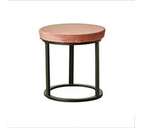 Taburete otomano Taburete pequeño nórdico Taburete redondo Taburete de maquillaje Reposapiés Otomano Taburete cambiador de zapatos minimalista moderno Taburete para zapatos de sala de estar (rosa)