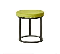 Taburete otomano Taburete pequeño nórdico Taburete redondo Taburete de maquillaje Reposapiés Otomano Taburete cambiador de zapatos minimalista moderno Taburete para zapatos de sala de estar (verde)