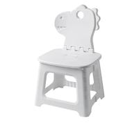 Taburete para niños, taburete para niños, silla plegable de dinosaurio de conejo, con respaldo, taburete grueso, silla de cambio de zapatos para el hogar, el baño