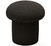 Taburete PequeñO De Madera, Mesa Redonda, Soporte para Plantas, Taburete De OrdeñO De Interior, Mesa Auxiliar PequeñA para BañO, Inodoro, Dormitorio, Mesita De Noche(Black/L)