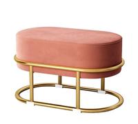 Taburete pequeño para sala de estar, ligero, de lujo, cambiador de zapatos, sofá, taburete ovalado cómodo para sentarse, taburete bajo, taburete de descanso