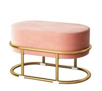 Taburete pequeño para sala de estar, ligero, de lujo, cambiador de zapatos, sofá, taburete ovalado cómodo para sentarse, taburete bajo, taburete de descanso