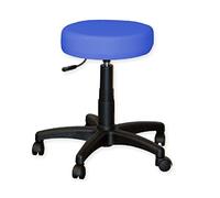 Taburete plástico skay ajustable, azul, para Studio Medico, dentista, podologo, esteticista...