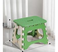 Taburete plegable, 32 x 25 x 10 cm, taburete portátil de plástico para cocina y baño, ligero y compacto, para adultos y niños (nuevo verde)