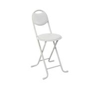 7house Taburete Plegable Acolchado Basic con Respaldo 35x43x73cm 7house