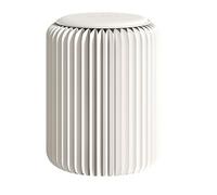 Taburete plegable artístico, forma cilíndrica para un almacenamiento cómodo, minimalista moderno, papel de pulpa original, soporta 1000 libras, arte decorativo para sala de estar, dormitorio, regalo
