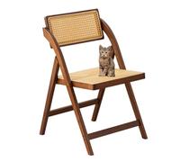 Taburete plegable - Asiento portátil para café con respaldo - Muebles plegables ligeros para exteriores, patio, jardín y camping