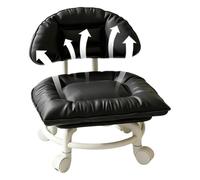 Taburete plegable bajo con respaldo asiento móvil acolchado | Silla baja para hogar, oficina, garaje, estudio, limpieza del hogar, almacenamiento de estanterías