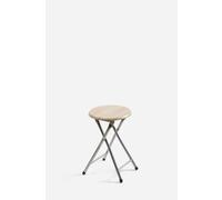 Taburete Plegable Bajo Gris Con Base de Madera - CONJUNTO: Por Unidad