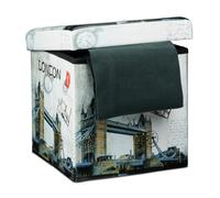 Taburete plegable baúl Banco de almacenamiento 40 L 2,5 Kg Taburete baúl
