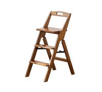 Taburete Plegable Cocina Madera Multifuncional Taburete para Subir Bastón Silla Plegable Portatil con Respaldo no Requiere Montaje para Cocina Terraza o Jardín