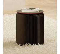 Taburete plegable con cojín de poliuretano, diseño de panal de abeja, portátil, fuerte capacidad de carga, banco de zapatos versátil, mesa auxiliar o mesita de noche