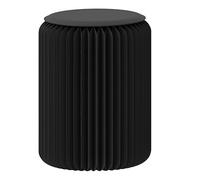 Taburete plegable con cojín de poliuretano, elegante reposapiés redondo y mesa auxiliar para cocina, sala de estar, comedor, escuela, solución de asiento portátil y multifuncional