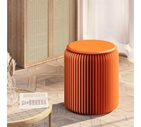Taburete plegable con cojín de poliuretano, silla redonda de papel plegable portátil, fuerte fuerza de apoyo, se puede utilizar como mesa auxiliar, ideal para el hogar, fiestas, exposiciones de