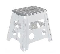Taburete Plegable con escalón, Taburete niños,para Escuelas, Cocina, baño, Dormitorio,soportar hasta 150kg (Blanco, 29x22x39cm)