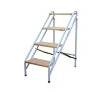 Taburete plegable de 4 escalones para piscina, silla plegable multiusos para oficina en casa, biblioteca y ático, plataforma alta para un fácil acceso y comodidad