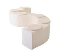 Taburete plegable de acordeón de papel para relajarse reposapiés y cambiar zapatos en la escuela, cocina, sala de estar y comedor