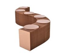 Taburete plegable de acordeón de papel para relajarse reposapiés y cambiar zapatos en la escuela, cocina, sala de estar y comedor