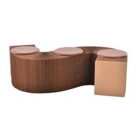 Taburete plegable de acordeón para sofá, silla de papel kraft, taburete relajante para cambiar zapatos, ideal para la escuela, cocina, sala de estar y comedor