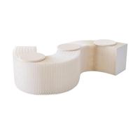 Taburete plegable de acordeón para sofá, silla de papel kraft, taburete relajante para cambiar zapatos, ideal para la escuela, cocina, sala de estar y comedor