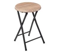 Taburete Plegable de Madera Factory Cuadros - Ideal para Cocina - Estructura Metálica Resistente