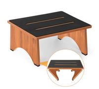 Taburete Plegable de Madera para Adultos y Personas Mayores con Almohadilla de Goma Antideslizante, Ayuda portátil para levantarse de Madera para baño, Cocina, mesita de Noche y más (6.9 IN)