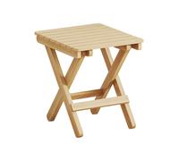 Taburete Plegable de Madera portátil - Asiento de Camping Compacto y Ligero | Taburete pleable | Reposapiés de Viaje Plegable | Silla de Paso de Madera Natural Duradera, Soporte para Uso General con