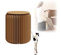 Taburete plegable de papel con cojín - Mueble portátil moderno para el hogar, taburete multiusos para el hogar y exposiciones | Diseño minimalista para sala de estar, comedor