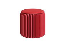 Taburete plegable de papel de panal con cojín de cuero, taburete otomano portátil para dormitorio, sala de estar, mesa auxiliar pequeña decorativa