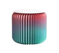 Taburete plegable de papel Taburete de papel plegable degradado moderno, taburete bajo para cambiar zapatos de entrada para sofá de sala de estar, taburete de acordeón escalable(36x44cm/14.2x17.32")