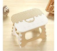Taburete Plegable de Plástico Compacto para Cocina, Jardín, Baño, Niños y Adultos, 10.11x7.67x7.67 Pulgadas, Actividades al Aire Libre, Portátil Beige